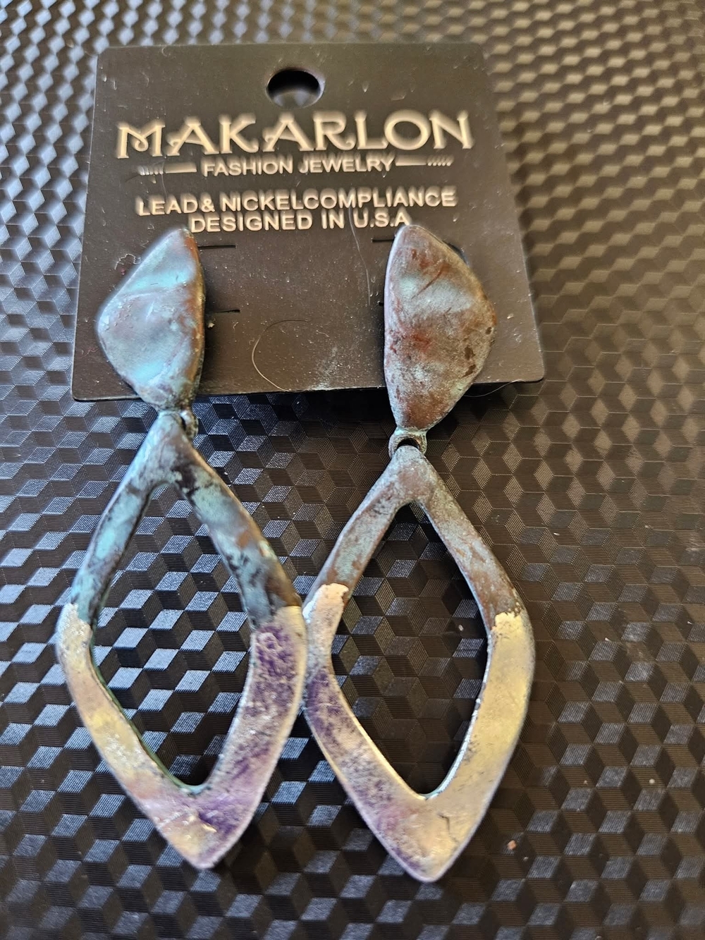 Turquoise Patina Drop Earrings